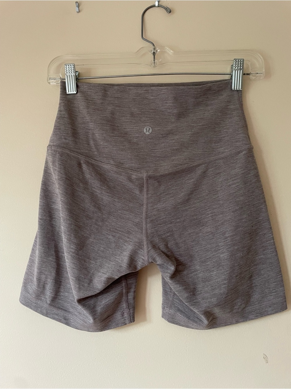 Lululemon High-Rise Align Biker Shorts Heathered Taupe